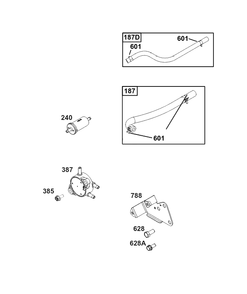Fuel Supply Group Diagram and Parts List for 386447-3202-B5 200000 - 399999 Briggs and Stratton Engine